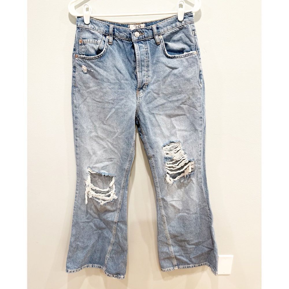 Free people we the free distressed flare jeans